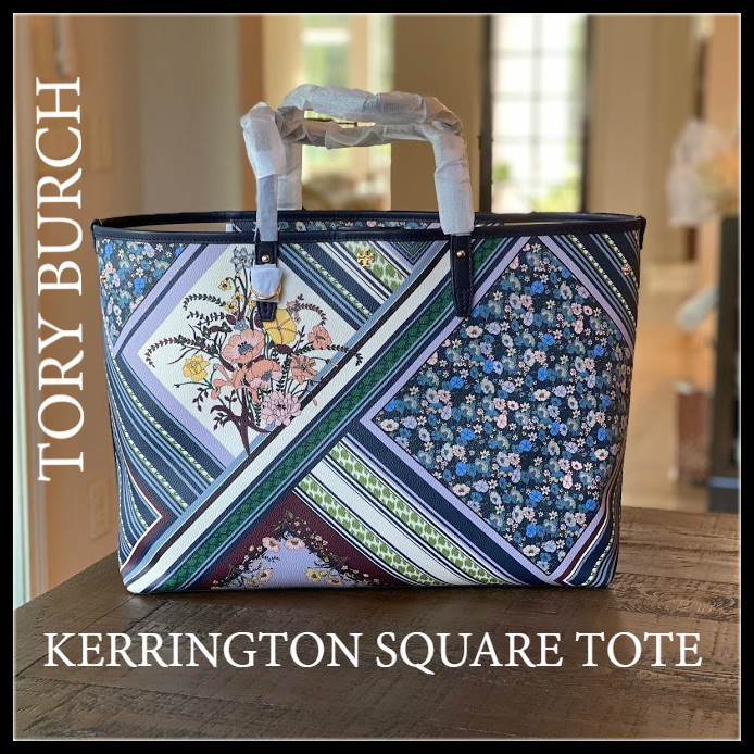 tas tory burch kerrington square tote homage to the flower
