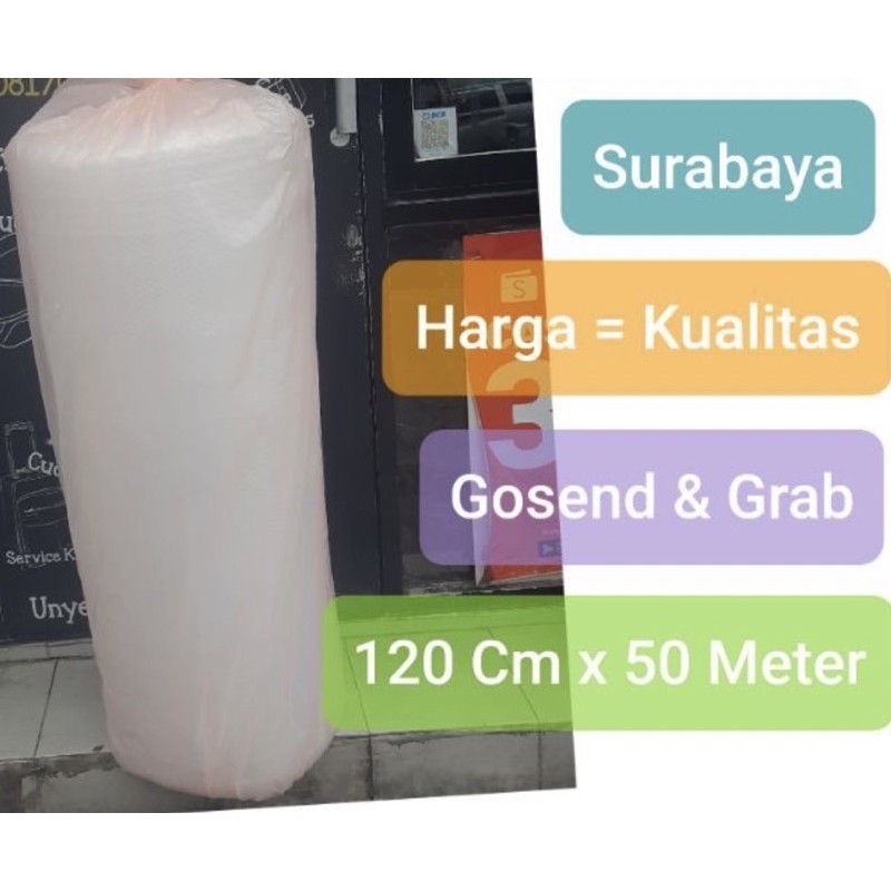 

BUBBLE WRAP PUTIH 1 ROLL UTUH 125x5000 Cm