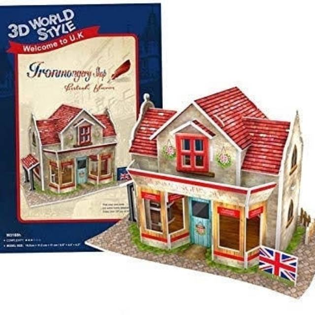 CUBIC FUN 3D WORLD STYLE PUZZLE UK IRONMONGERY SHOP