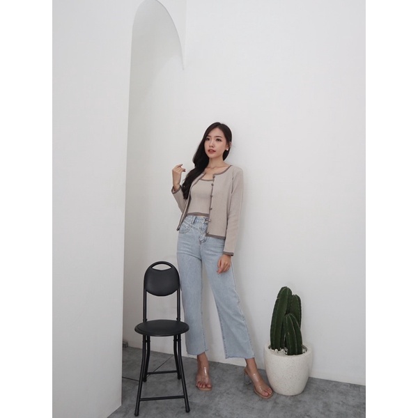 [LUXE.DLABEL] - D19 INNER &amp; OUTER | Atasan Rajut Import wanita Kaos wanita Atasan Wanita Atasan Korea wanita Korean top Croptop Croptee Atasan perempuan Top premium quality