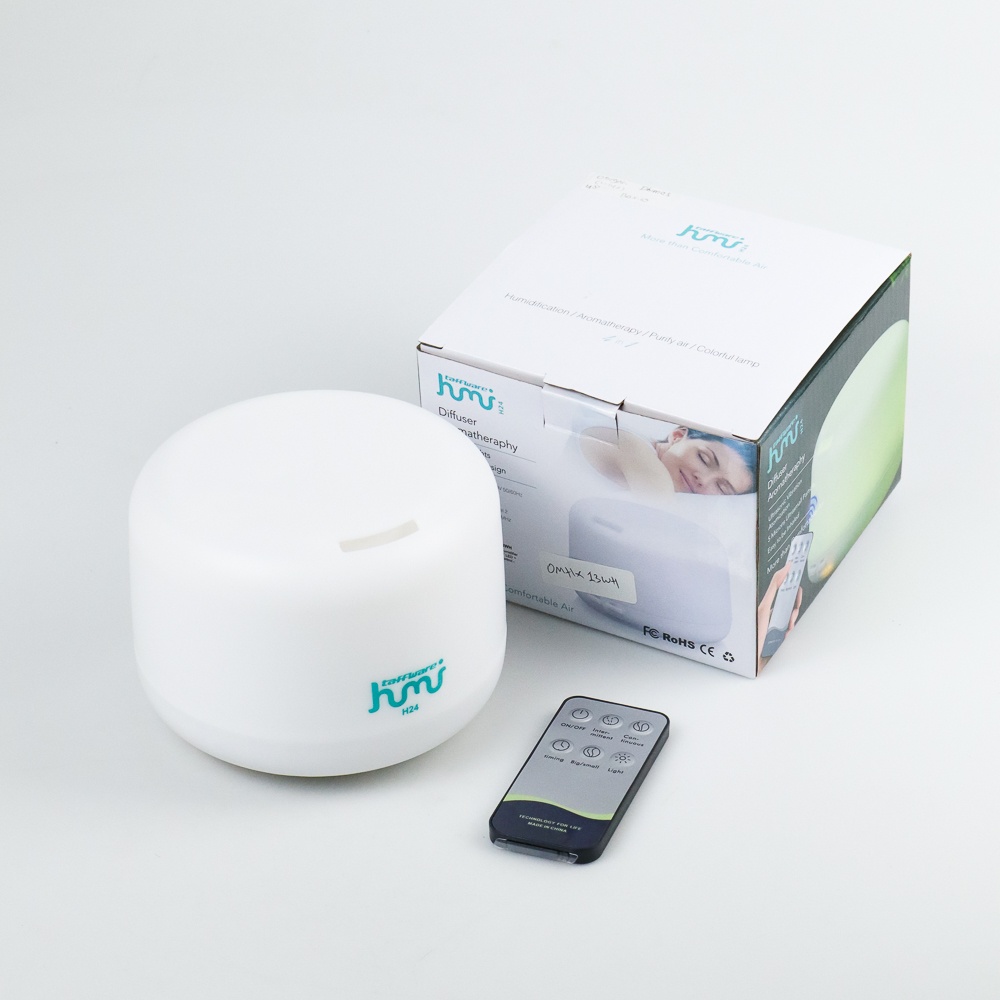 Humidifier Aromatherapy Oil Diffuser + 7 LED + Remote Control - HUMI H24 - OMHX13WH White