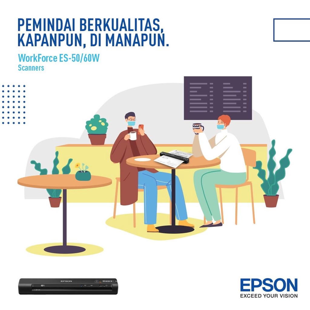 BISA COD  SCANNER EPSON ES-60W EPSON ES60W ES 60 W ES 60W ES60 WIFI F4 LEGAL PORTABLE