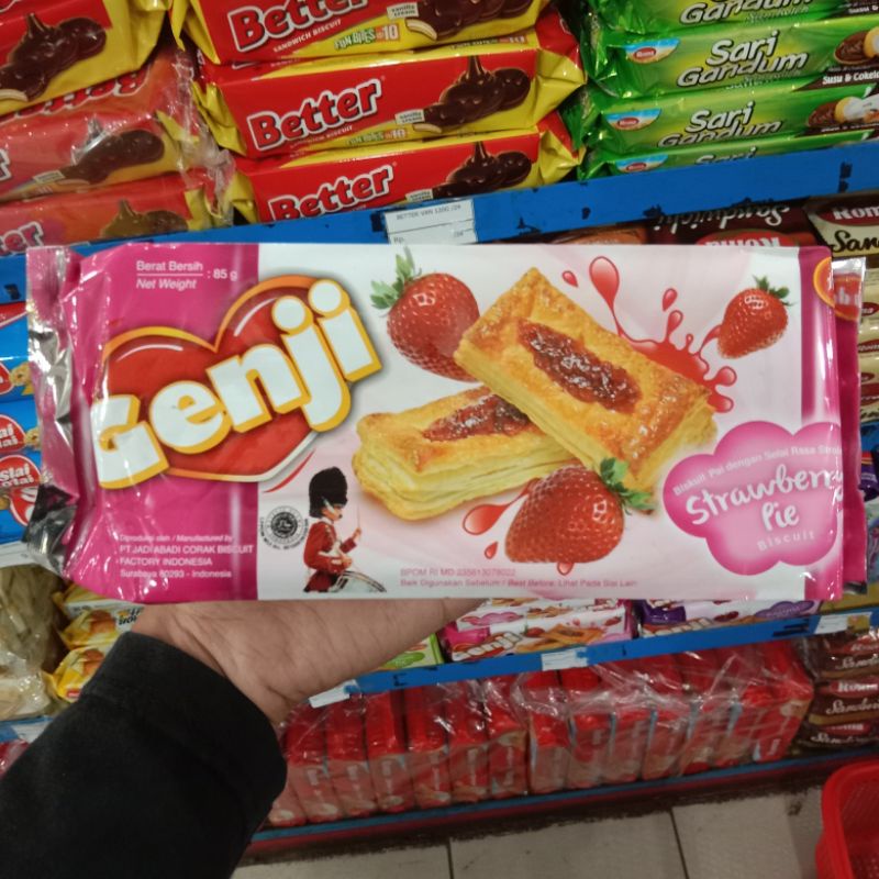 

Yummer l Snack camilan Genji Strawberry Pai Biskuit