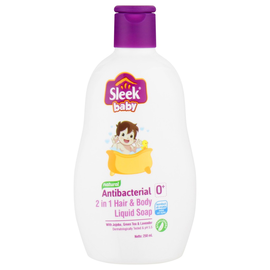 Sleek Baby 2in1 Hair &amp; Body Liquid Wash 250ml Botol