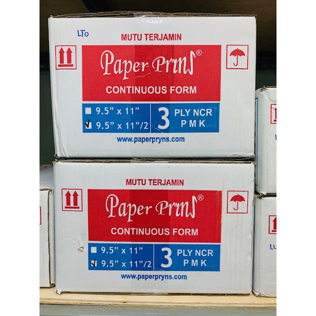 

Kertas Continuous Form 3PLY Paper Prins ( 9.5" x 11") & ( 9.5" x 11" /2 )