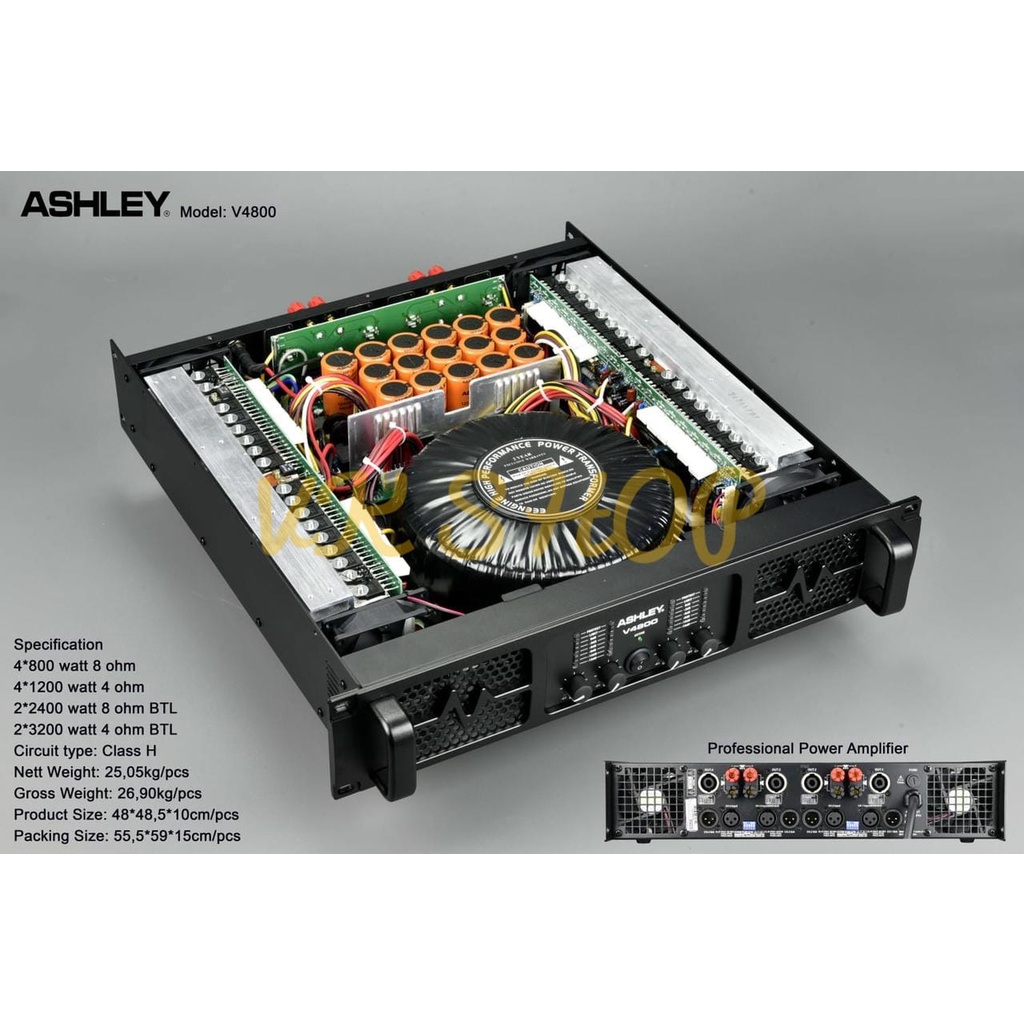 POWER AMPLIFIER ASHLEY V 4800 / V4800 ORIGINAL
