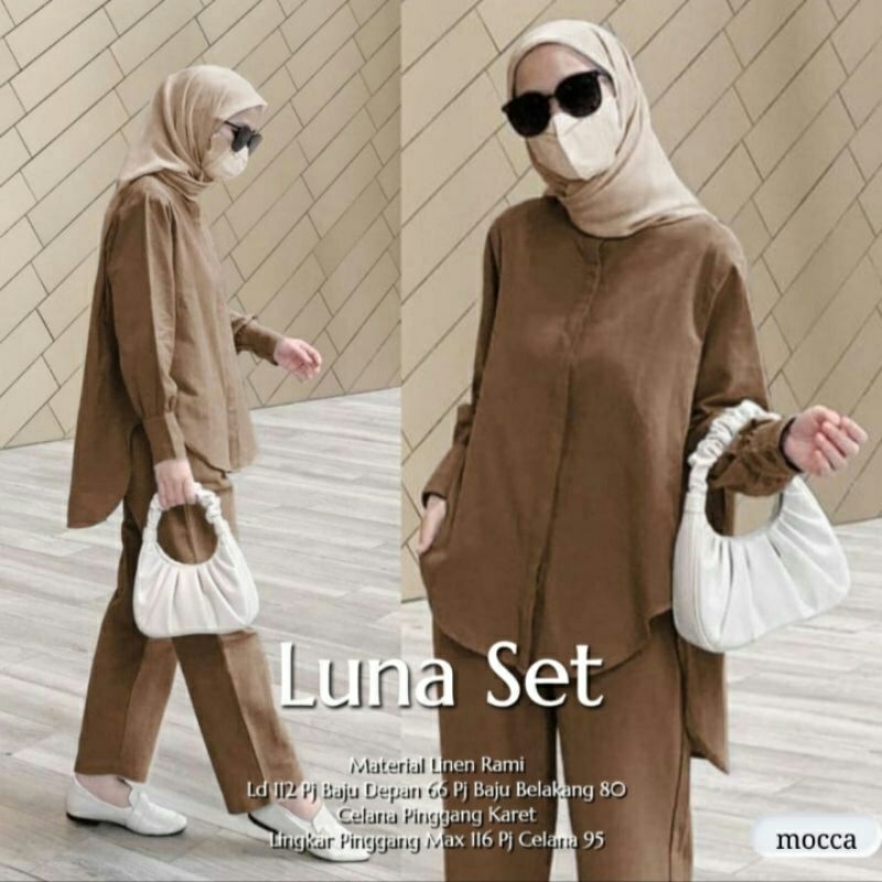 Baju Setelan Set Oneset Daily set Wanita Muslim Polos Jumbo Busui Terbaru
