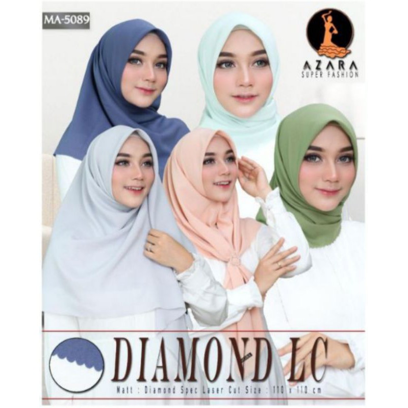 Hijab Segi Empat DIAMOND Laser Cut by AZARA
