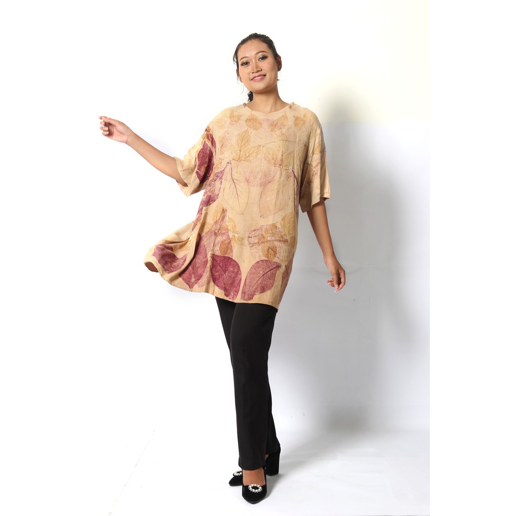 Kaine Ecoprint  Baju  Blouse Wanita Shopee Indonesia