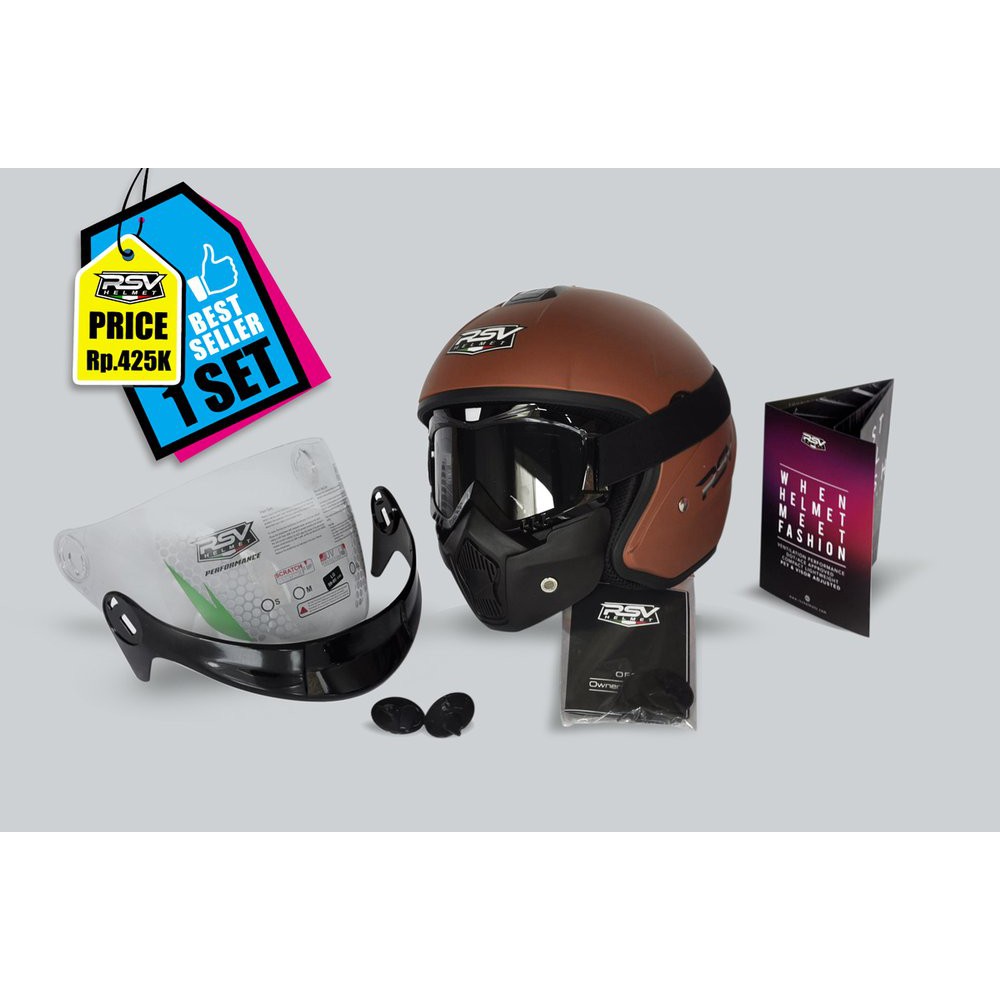 Jual Helm RSV Burn Siena Promo Bundling with GoogleMask Murah