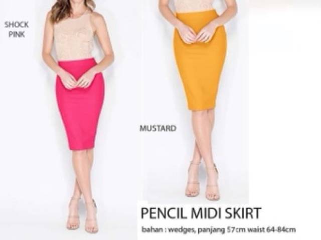 ROK PENSIL SELUTUT / MIDI PENCIL SKIRT