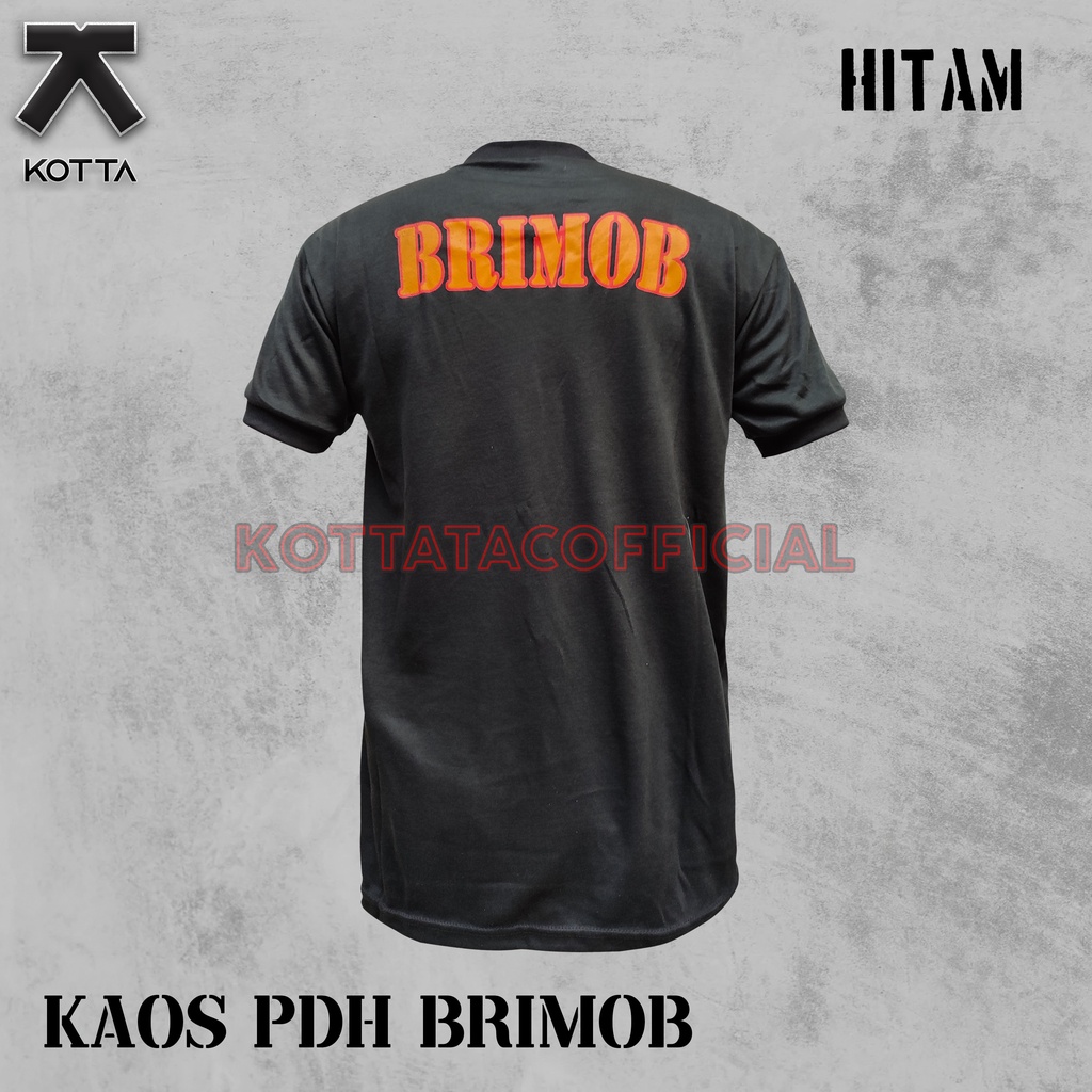KAOS BRIMOB HITAM - KAOS PDH BRIMOB - KAOS DALAMAN BRIMOB - KAOS BRIMOB