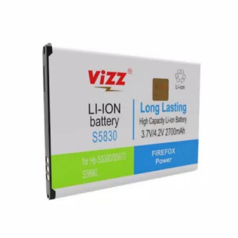 Baterai Batre Vizz Double Power Sam S5830 GALAXY FAME S5670 2700mah Original Vizz