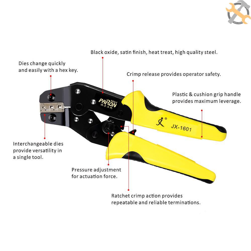 Portable 4IN1 Wire Crimper Pliers Ratcheting Terminal Crimping Tool Kit For Car