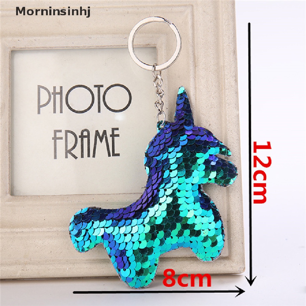 Mornin Unicorn Sequin Gantungan Kunci Tas Aksesoris Handbag Liontin Horse Keyring id