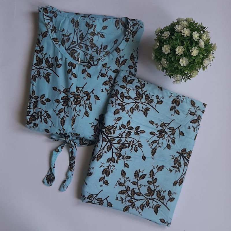 Setelan Celana Daily Homewear Rayon Viscose Leafy