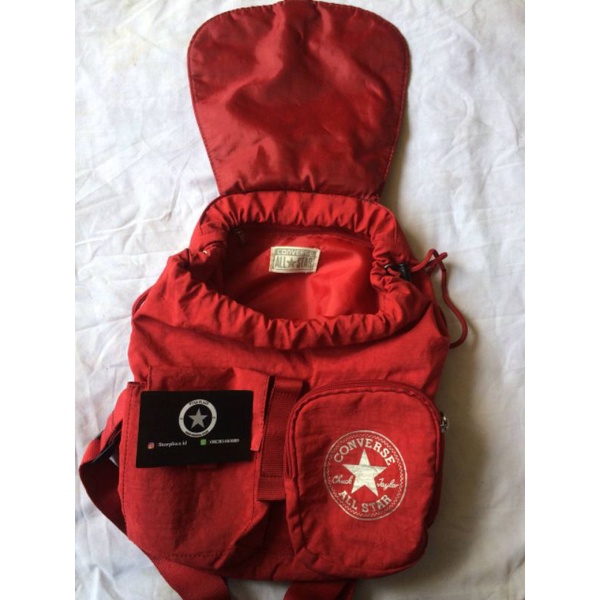 Converse Wringkle Backpack Red Second Original