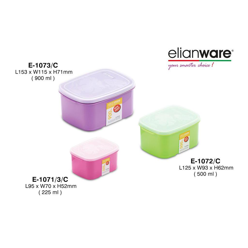 Elianware Food Keeper 4 Set BPA FREE 500 ml, 900 ml , 1500 ml , 2300 ml E-1072/C