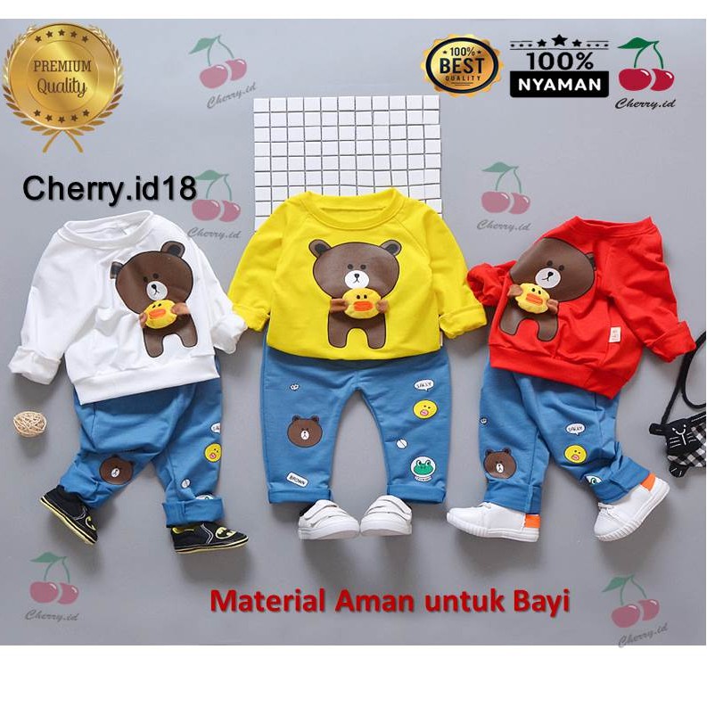  0 3 Thn COD  Setelan Baju Bayi Setelan Baju Anak Kasual 