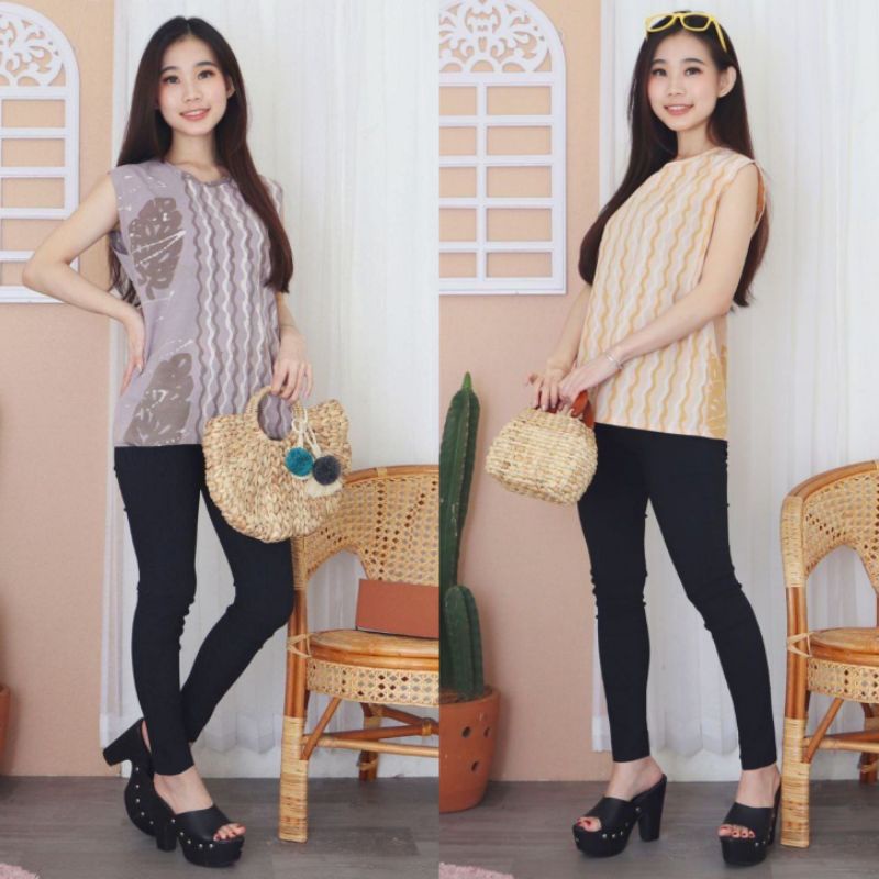 KAOS BATIK WANITA LENGAN PENDEK KAOS SANTAI