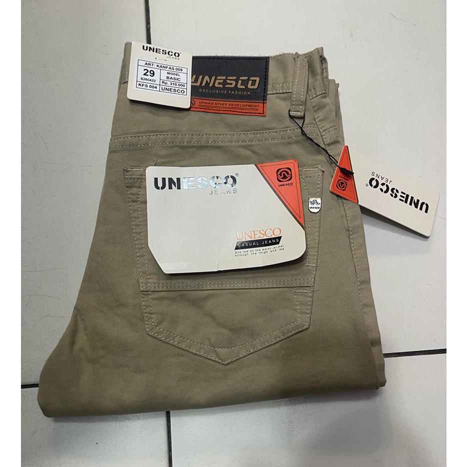 celana KANVAS SULFUL CDL pria slim fit / kanvas tebal, KANVAS UNESCO ORIGINAL