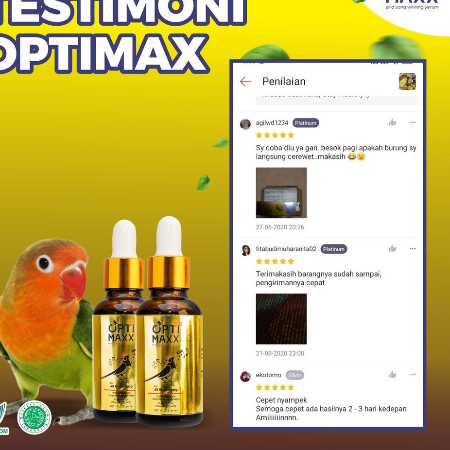 [KODE M0JWZ] Optimaxx Vitamin [Bisa COD] - Multivitamin Penggacor Burung Kicau Kenari Gacor Lovebird