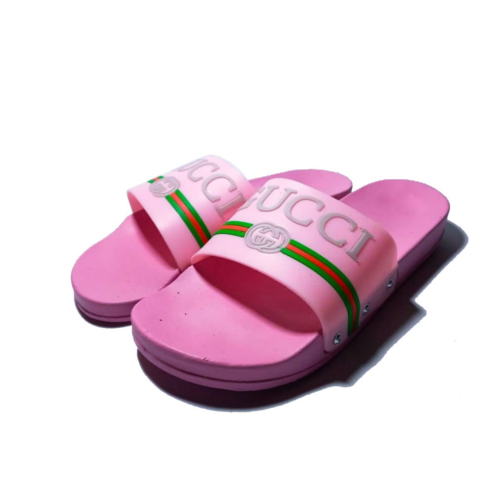 Sandal wanita karet / sandal slop wanita Karakter Timbul GUCI