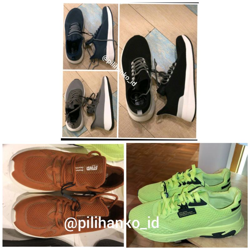 Trainers Sepatu Pria Pull and Bear STWD Original Sneakers Rajut