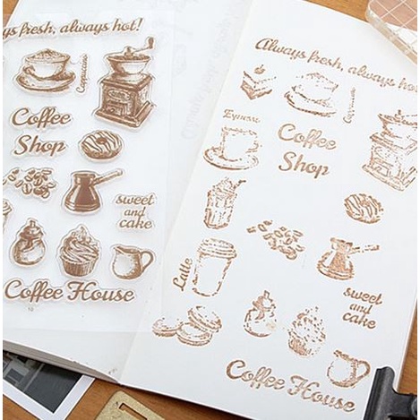 Clear Stamp (Stempel Transparan/Bening - Coffee Lovers