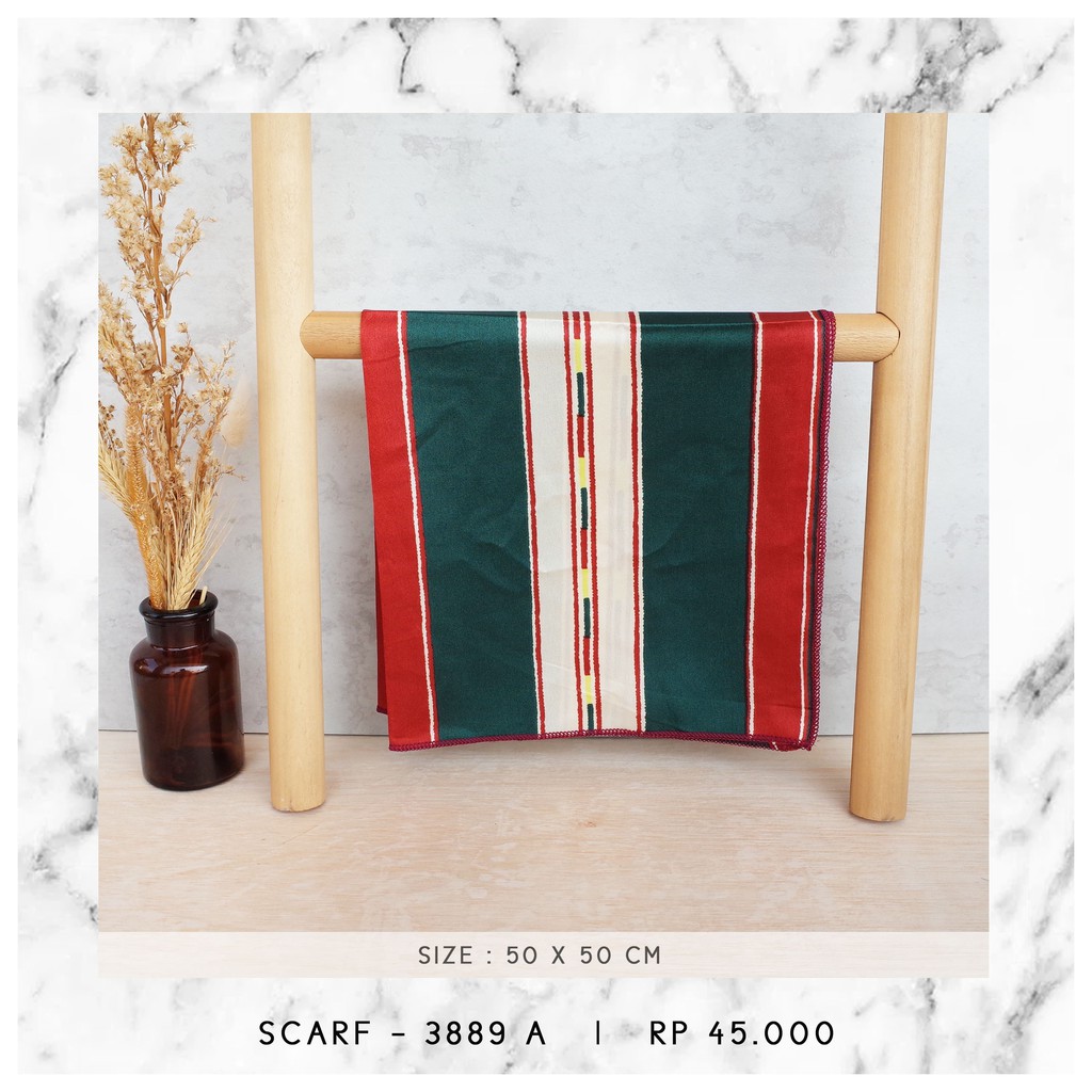 NECK SCARF / SYAL KOREA / SCARF PATTERN (SIZE 50 X 50 CM) - 3889 / 4067-3889 A