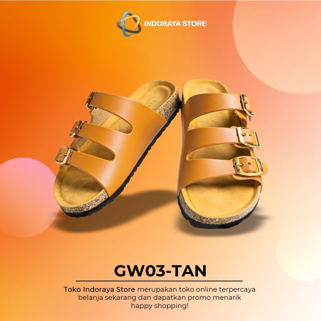 INDORAYA STORE Sandal Wanita Original GOLDVERS Model Slot Gesper 3 Casual Premium Hight Quality