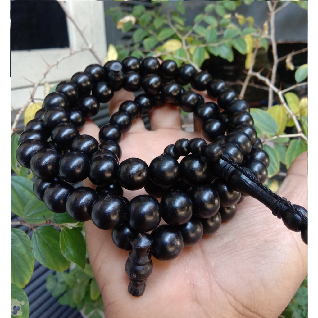 tasbih kelor hitam / tasbih99 / tasbeh kayu kelor hitam / tasbih kayu