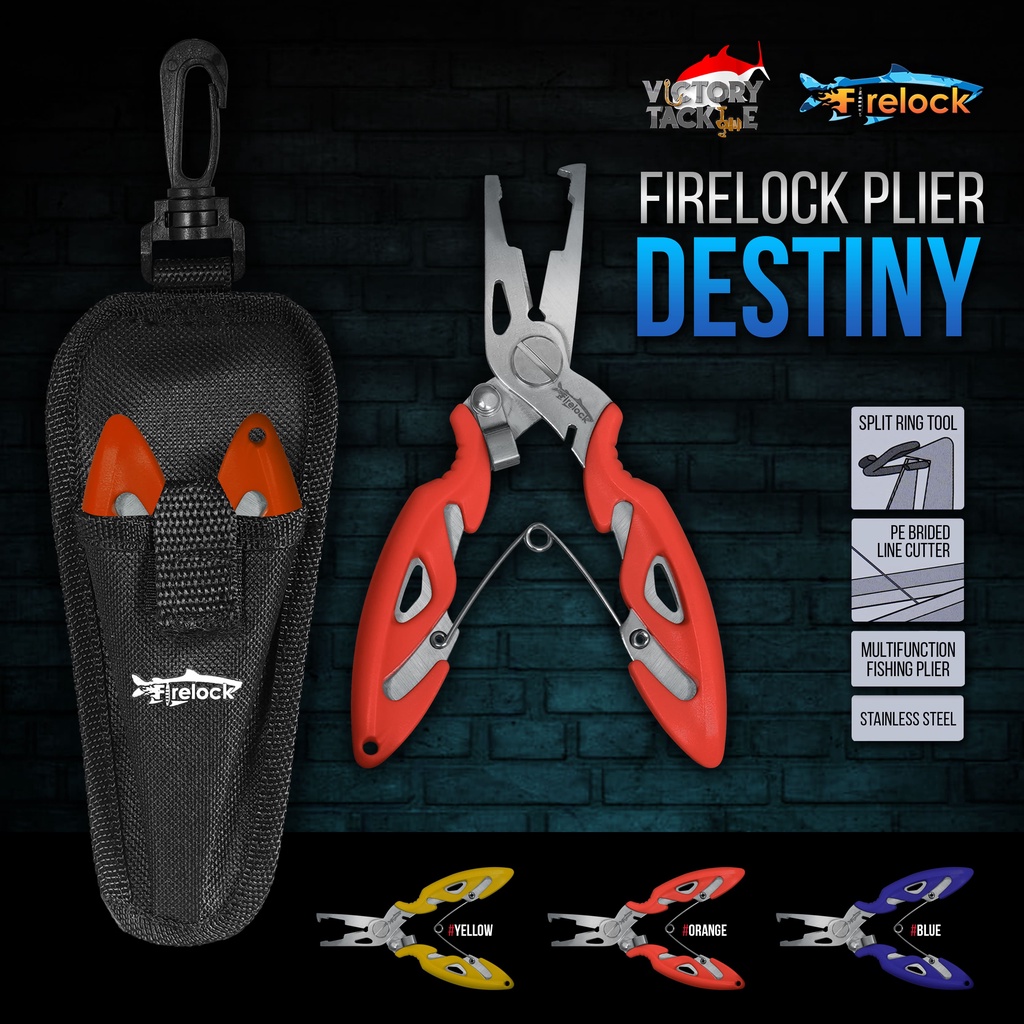 TANG PANCING / FIRELOCK FISHING PLIERS DESTINY WITH PLIER POUCH