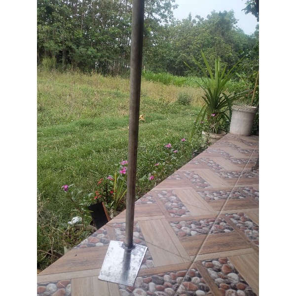 cangkul kecil gagang besi panjang langsung pakai