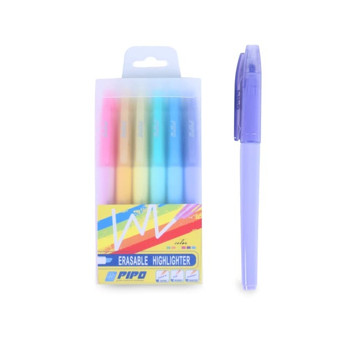 

Spidol Frixion Erasable Highlighter Color Pastel Set harga 6pcs
