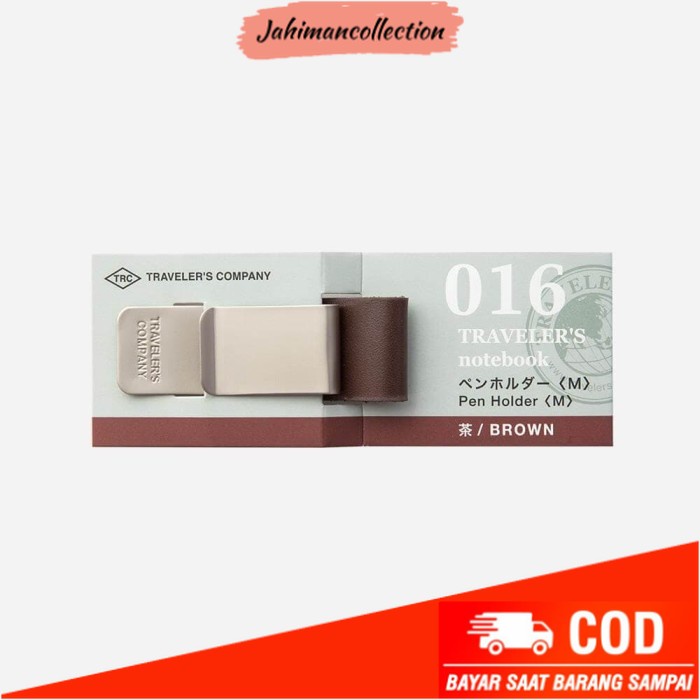 

✨ BISA COD ✨ Traveler's Notebook Pen Holder Medium Size (M) - 016 BROWN COKLAT