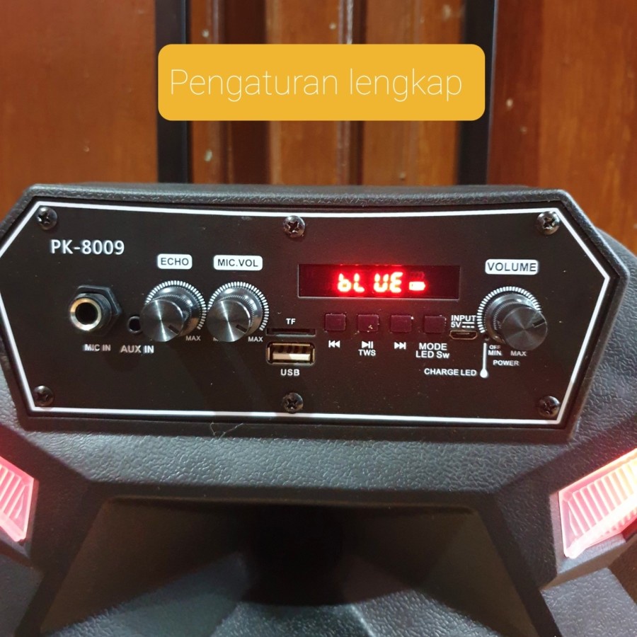 SPEAKER BLUETOOTH KOPER TWS + MIC PK-8003 PK-8009 LED SPEAKER PORTABLE SPEAKER MUSIC BOX BLUETOOTH