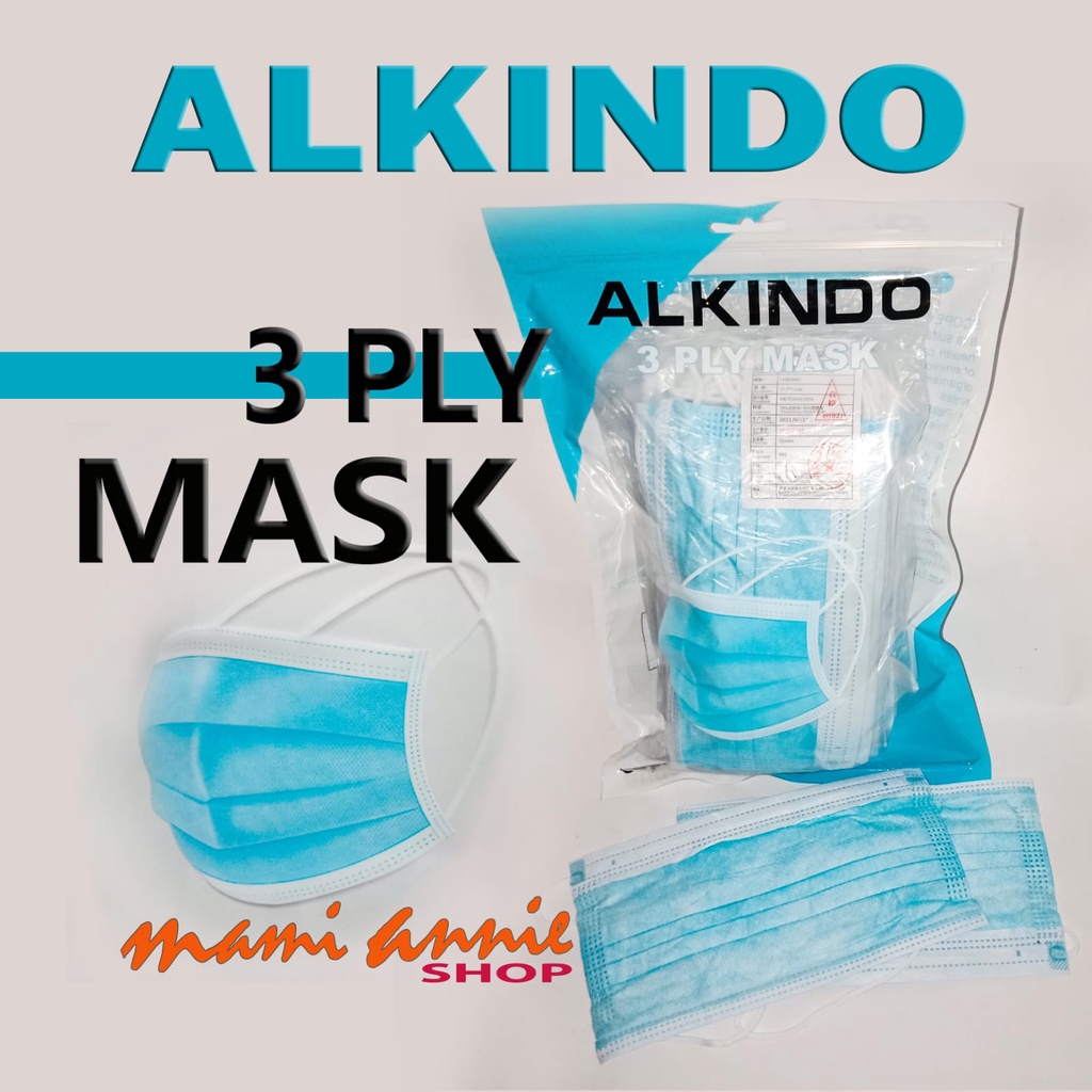 Masker Hijab Alkindo Isi 50pcs / Masker 3ply Hijab Alkindo 50pcs