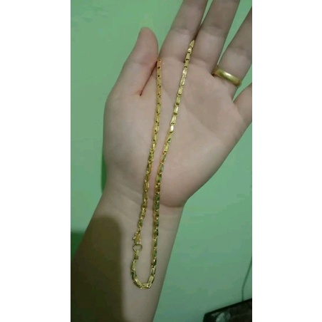 kalung padi 1 suku replika lapis emas24k