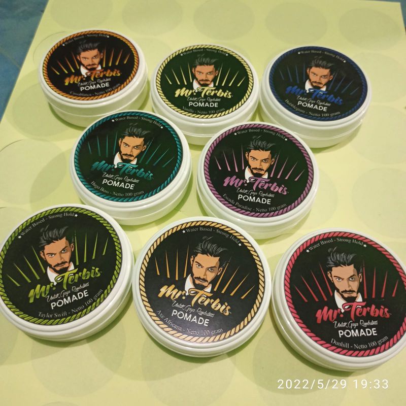 Pomade Waterbased 110 Gram Mr Terbis Free Sisir