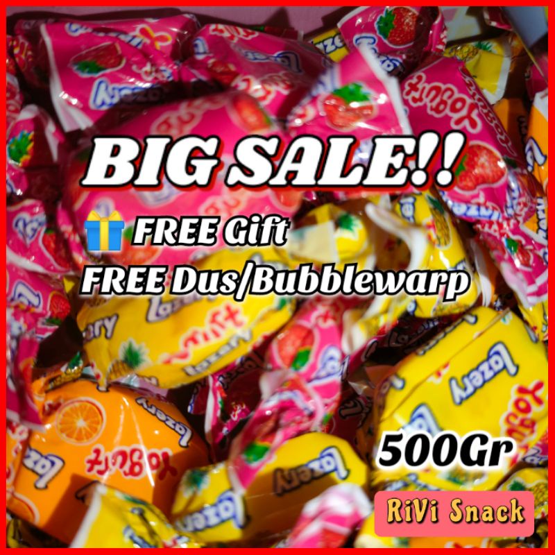 

[PROMO] 500GR PERMEN LAZERY SUGUS YOGURT / PERMEN BUAH / SUGUZ