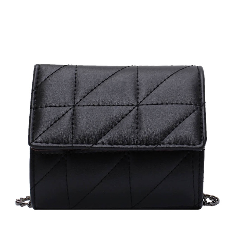 FINOM STEFANIE - Tas Selempang Wanita Korean Style Kekinian | Sling Bag Mini Rantai Jahit