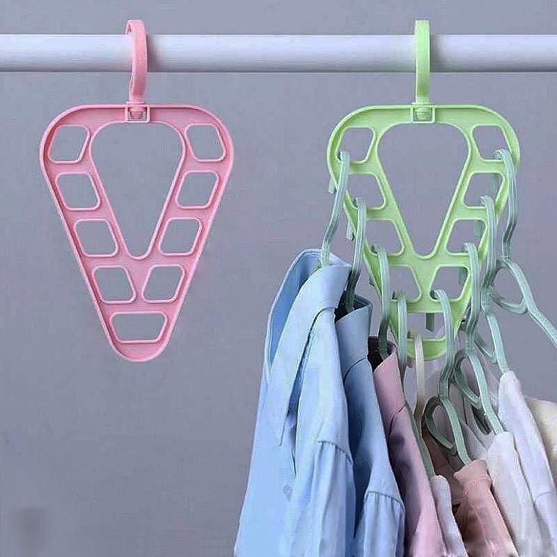 Magic Hanger 9IN1 Love / Hanger Lemari Gantungan Pakaian Baju 9 Lubang Bentuk Love SERBAGUNA