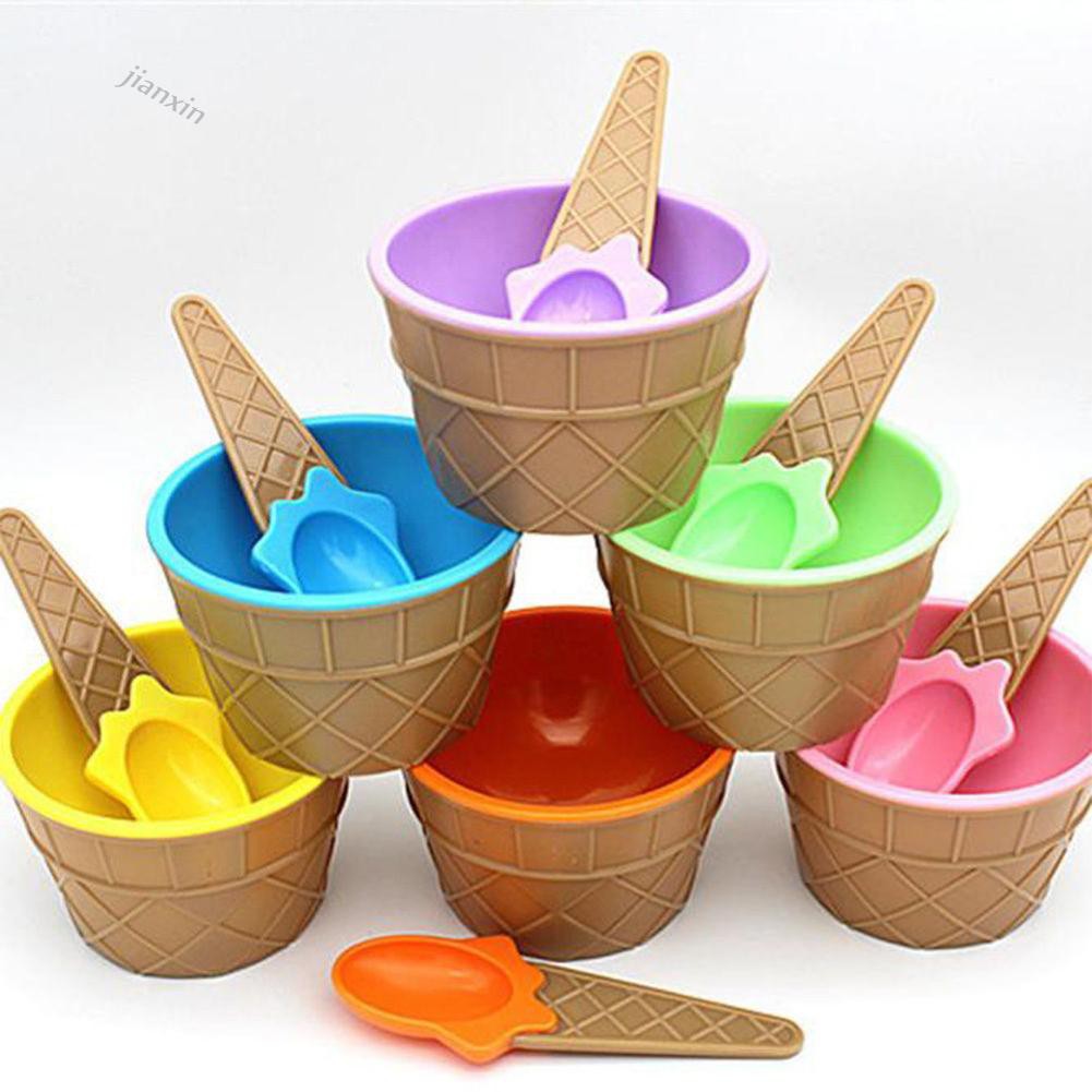 Jx Set Mangkuk Es Krim Sendok Dessert Desain Kartun Lucu Jx Set Mangkuk Es Krim Sendok Dessert Desain Kartun Lucu