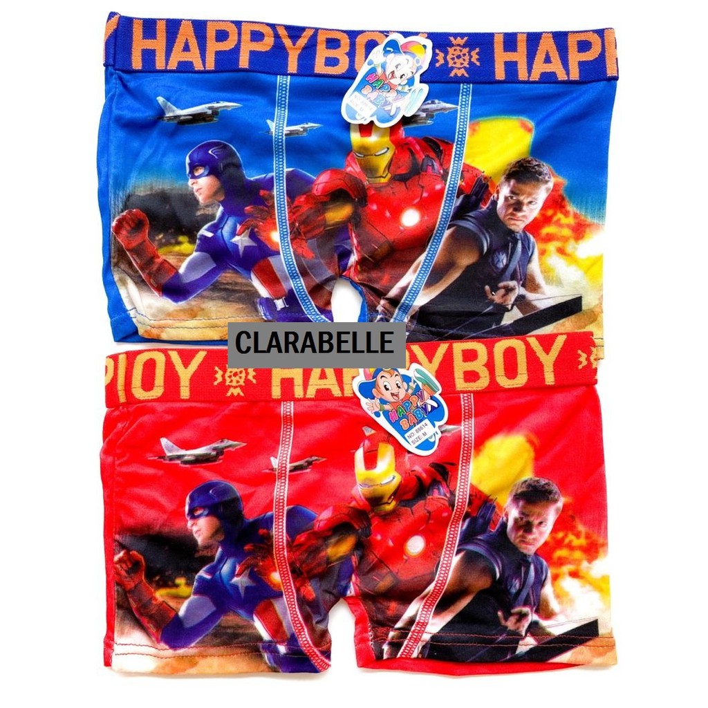 Celana Dalam Anak Laki - Laki HAPPY BOY Model Boxer Motif Kartun