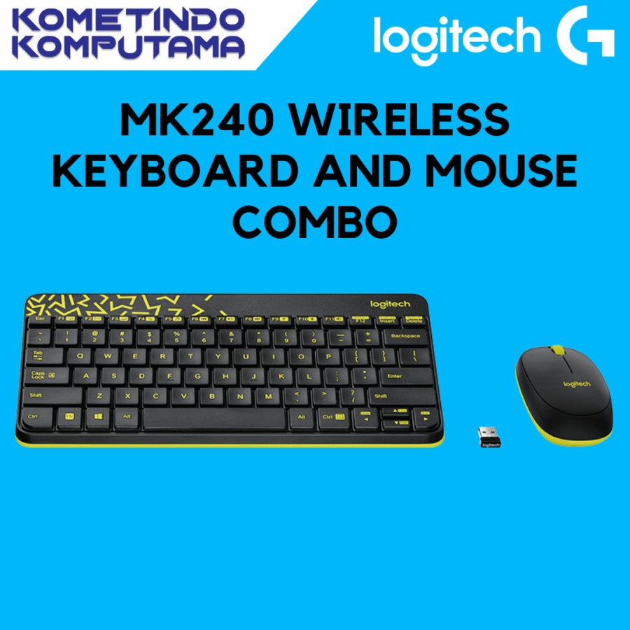 LOGITECH WIRELESS COMBO MK240 KEYBOARD MOUSE 100% Original - MK-240