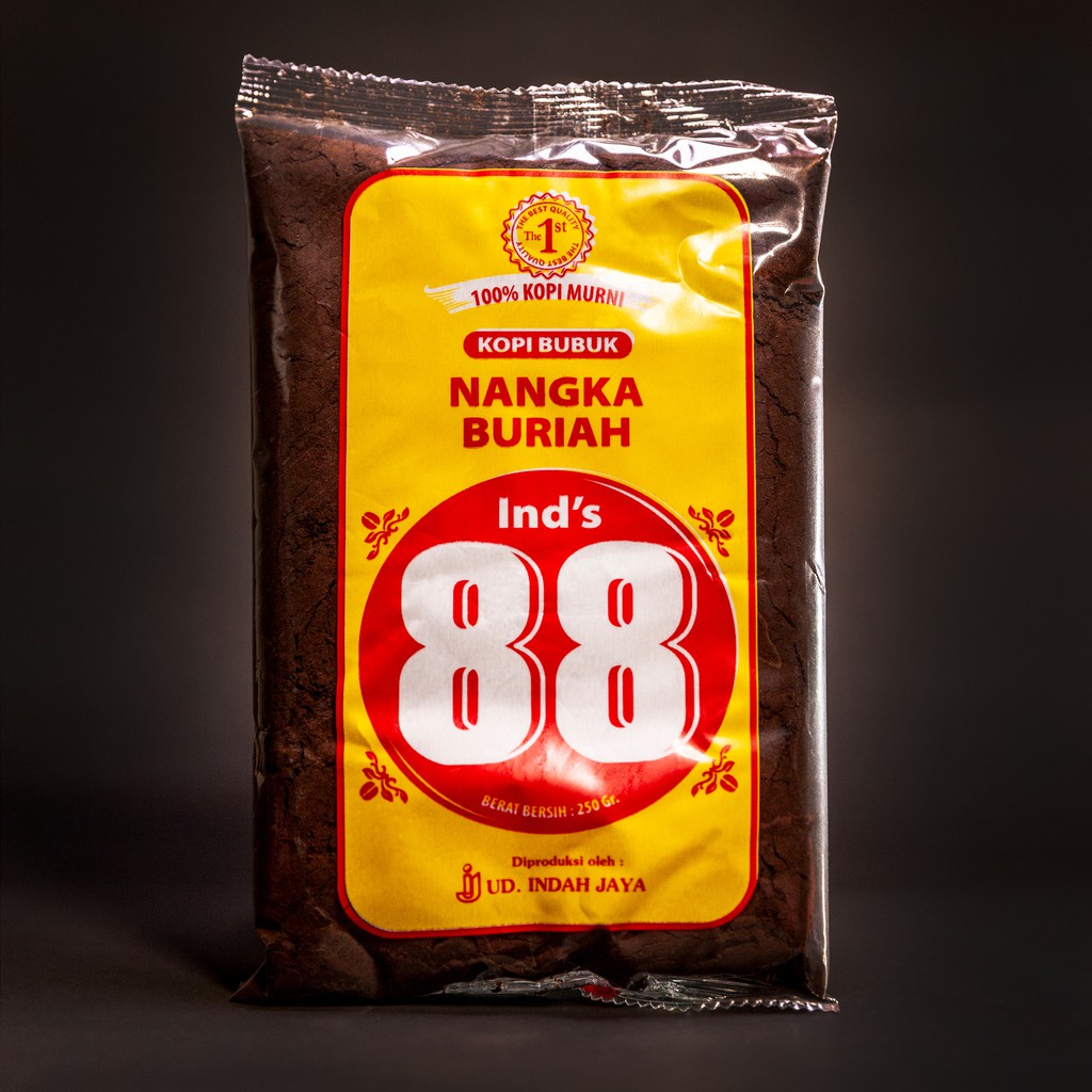 

Kopi bubuk dan Kopi biji oven Nangka Buriah 88 Robusta 250 gram