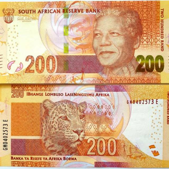 AFRIKA SELATAN 200 RAND UANG KERTAS ASING