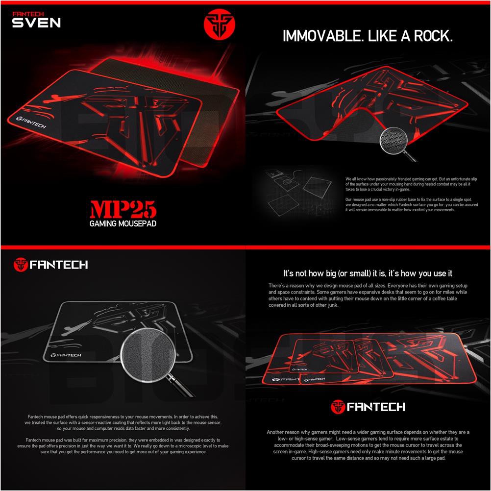 fantech SVEN MP25 gaming Mouse pad mousepad Alas trackpad Track pad Mouse