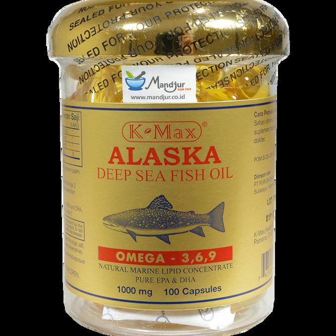 K-max Alaska Deep Sea Fish Liver Oil Omega 3,6,9 (Isi 100) TERLARIS